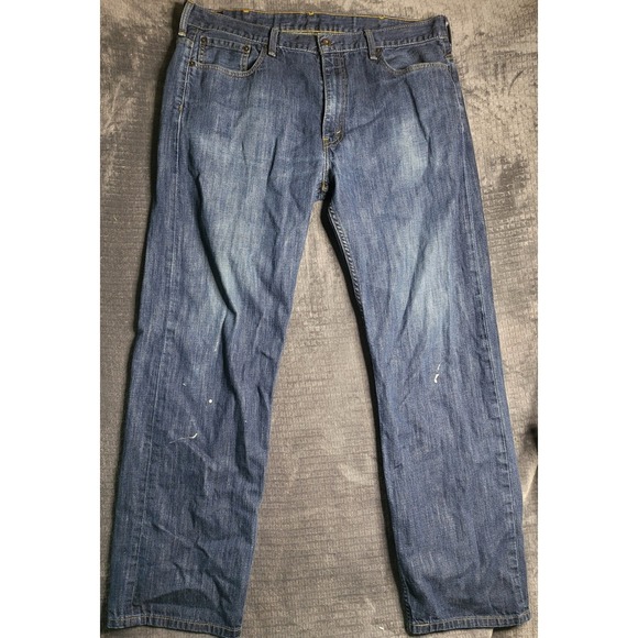 Levis 569 Jeans Mens Loose Straight 38x34 Blue Denim‎ - Picture 1 of 12
